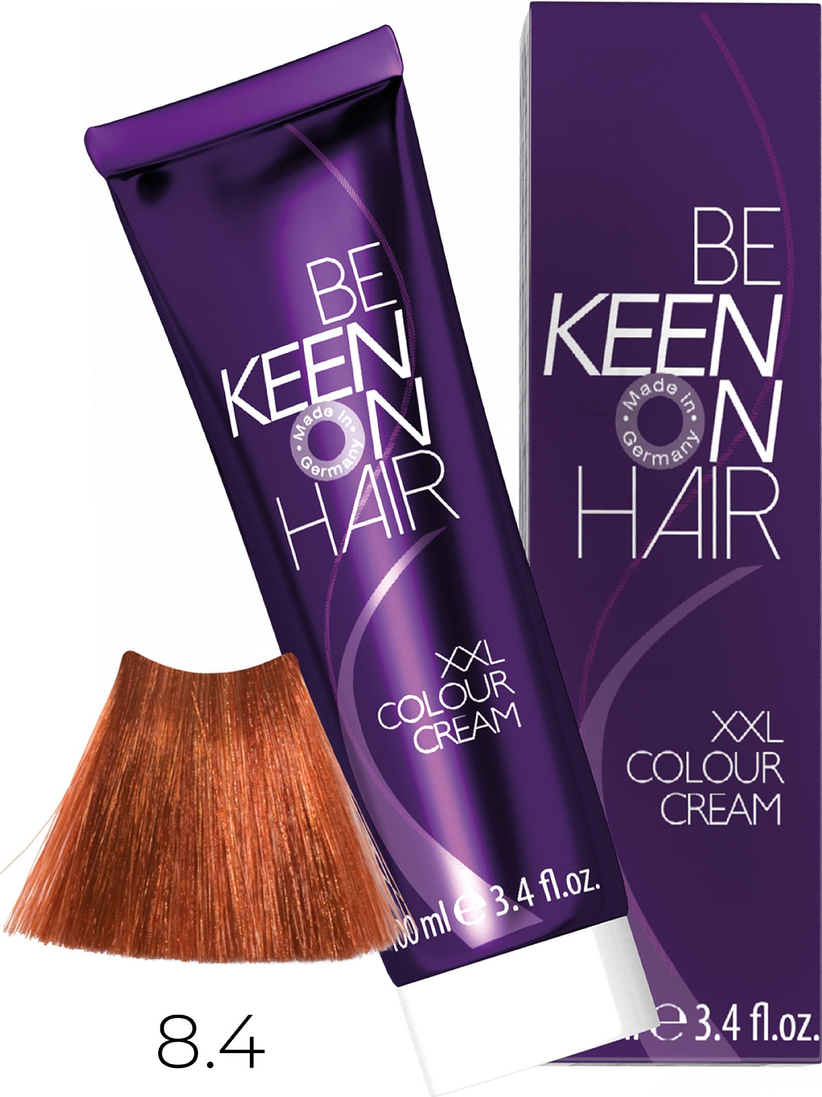 Оттеночные красители:  KEEN -  Крем-краска для волос KEEN COLOUR CREAM XXL 8.4 Медный блондин Blond Kupfer