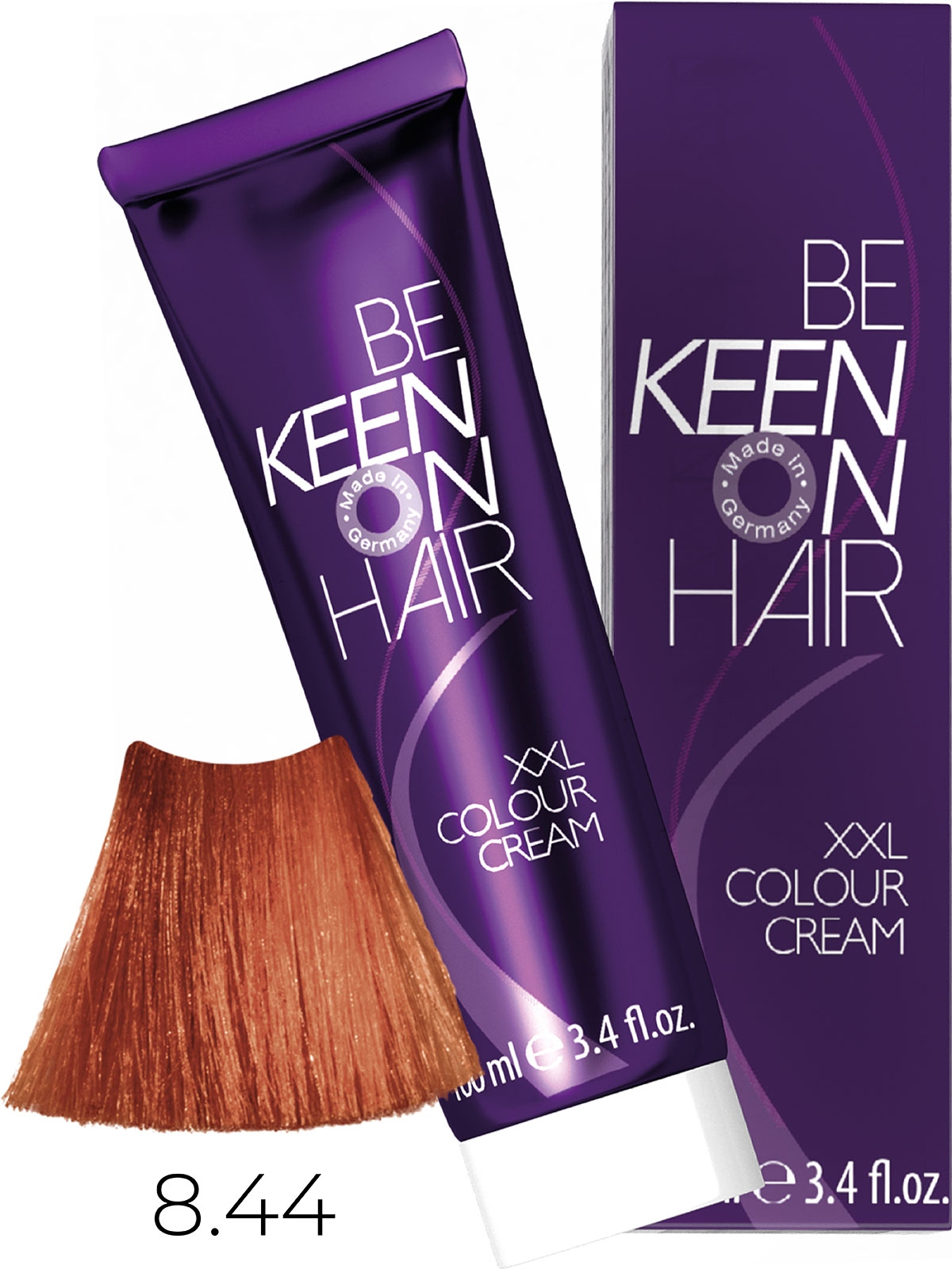 Оттеночные красители:  KEEN -  Крем-краска для волос KEEN COLOUR CREAM XXL 8.44 Медно-золотистый блондин Blond Kupfer-Intensiv