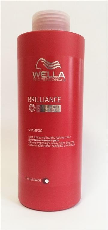 Шампуни для волос:  Wella Professionals -  Шампунь для окрашенных жестких волос Brilliance (1000 мл)